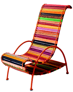 Pelican Chair Orange Multicolor Sahil Sarthak Katran collection